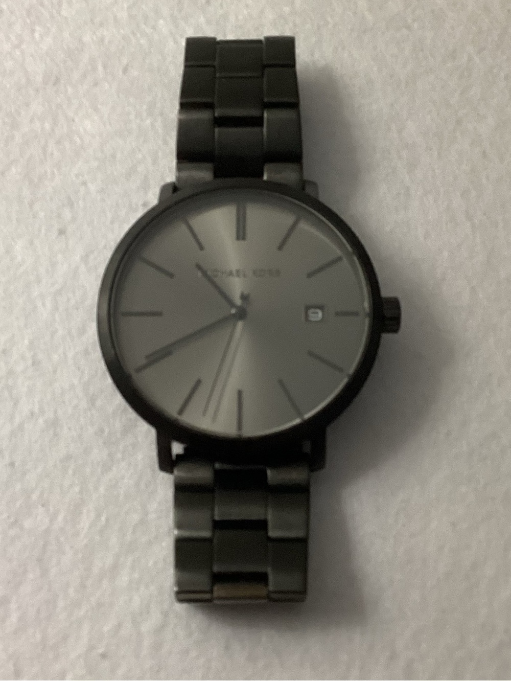 Michael Kors Blake Three-Hand Date Black Stainless Steel Watch 42mm